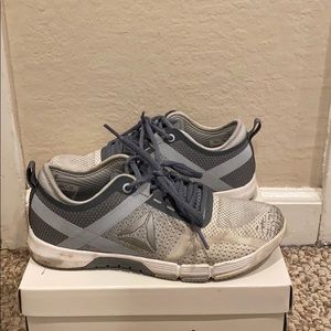 grey reebok’s